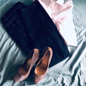 Fioni Nights Gold/Silver Party Heels